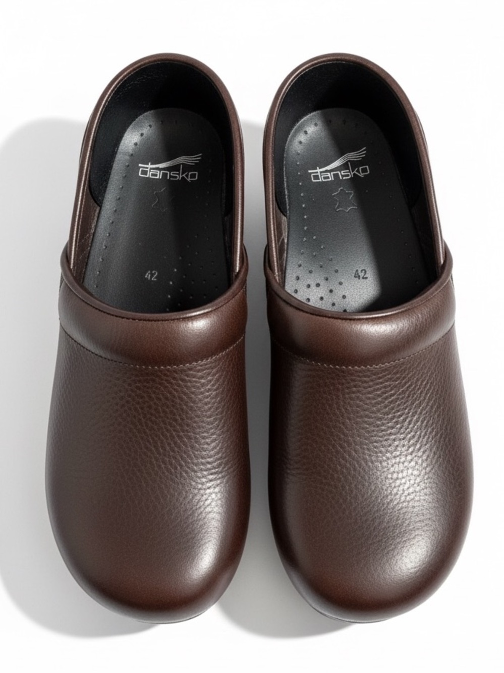 Dansko Brown Leather Clogs Professional Comfort Slip On Shoes EU 42 (11.5-12)